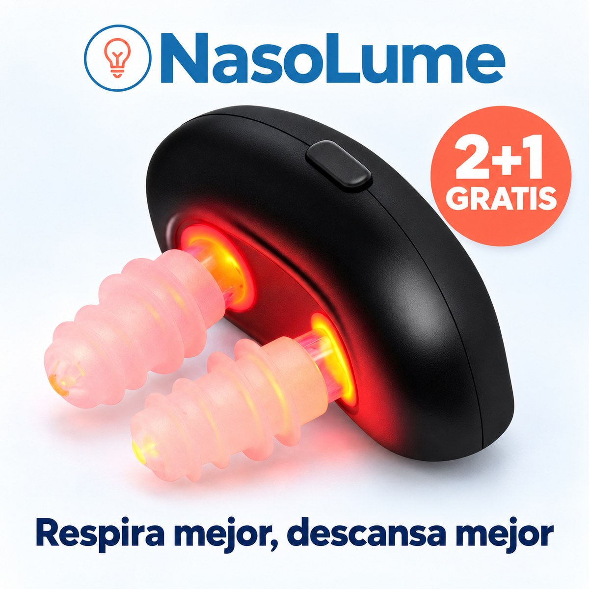 NasoLume — clip nasal de luz roja para respirar mejor